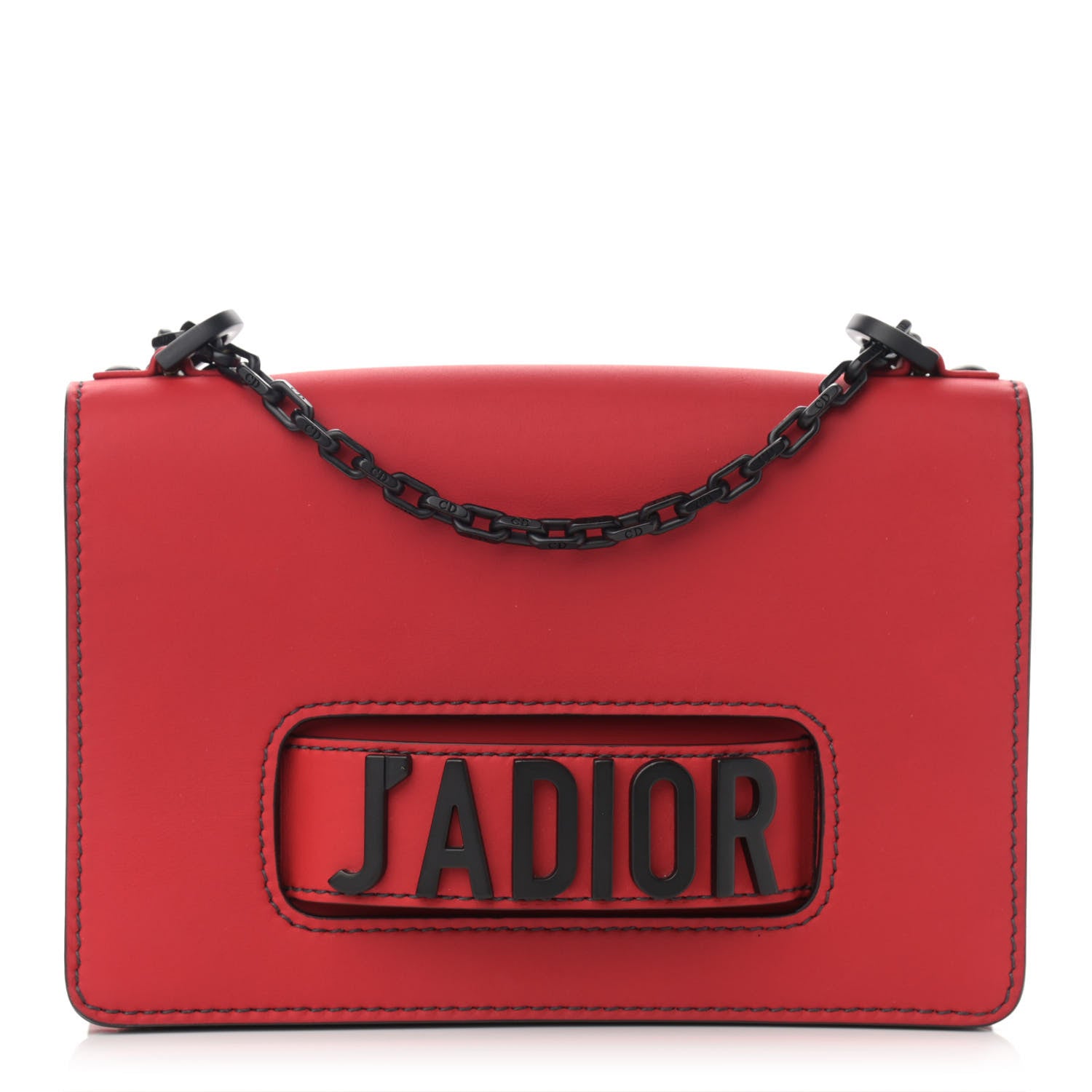 Christian Dior Ultra Matte Calfskin J'Adior Chain Flap Bag Red Black 1 of 10