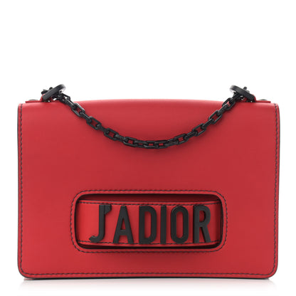 Christian Dior Ultra Matte Calfskin J'Adior Chain Flap Bag Red Black 1 of 10