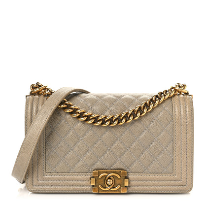 Chanel Caviar Quilted Medium Boy Flap Grey 1 of 10