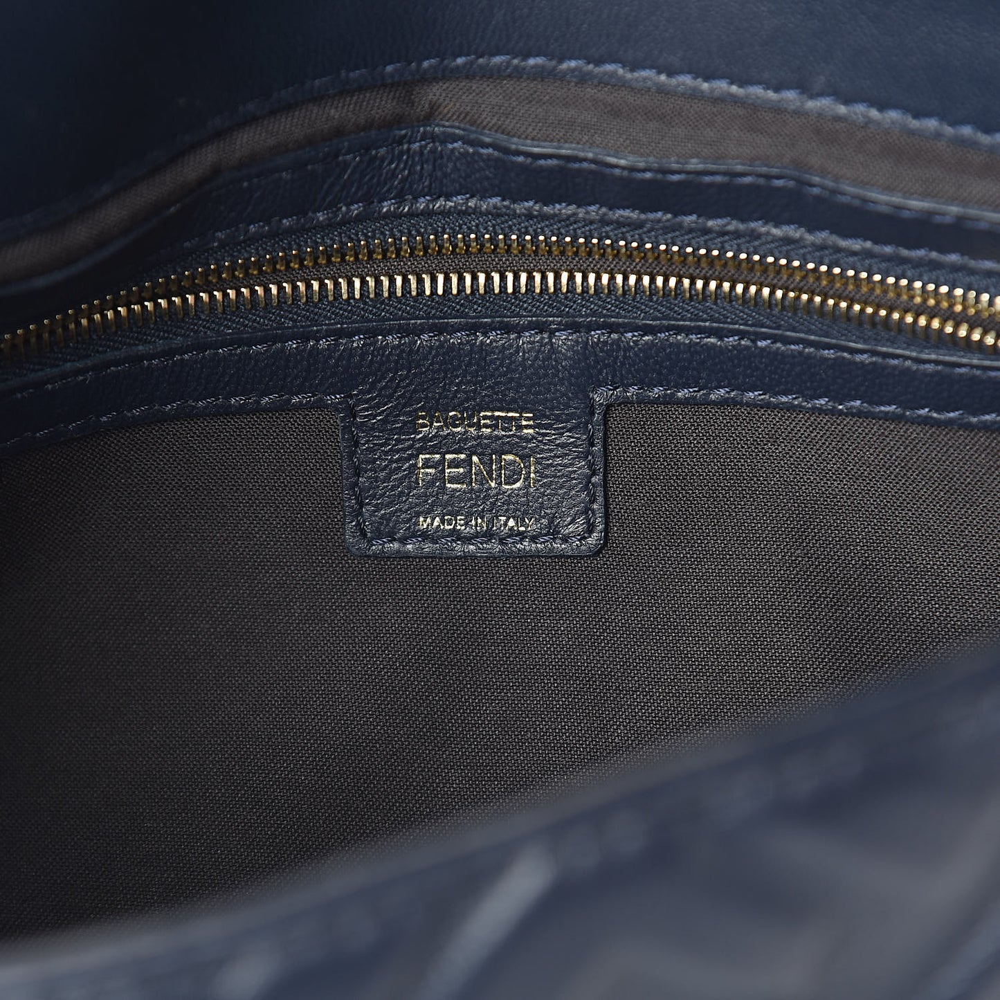 Nappa FF 1974 Embossed Baguette Midnight