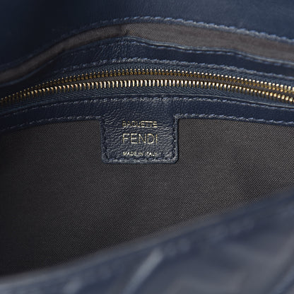 Fendi Nappa FF 1974 Embossed Baguette Midnight 6 of 11