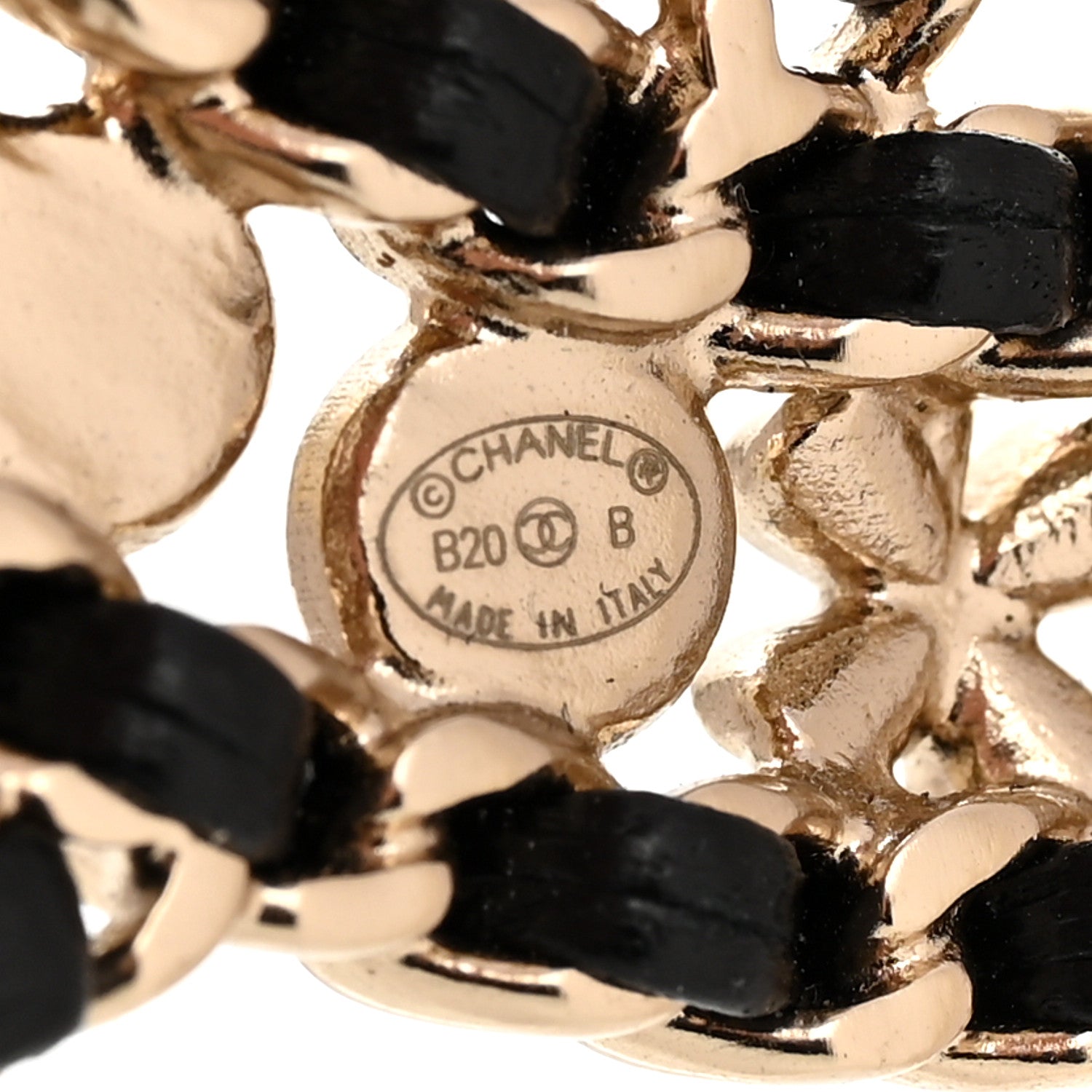 Chanel Lambskin Pearl Crystal CC Brooch Gold Black 3 of 4