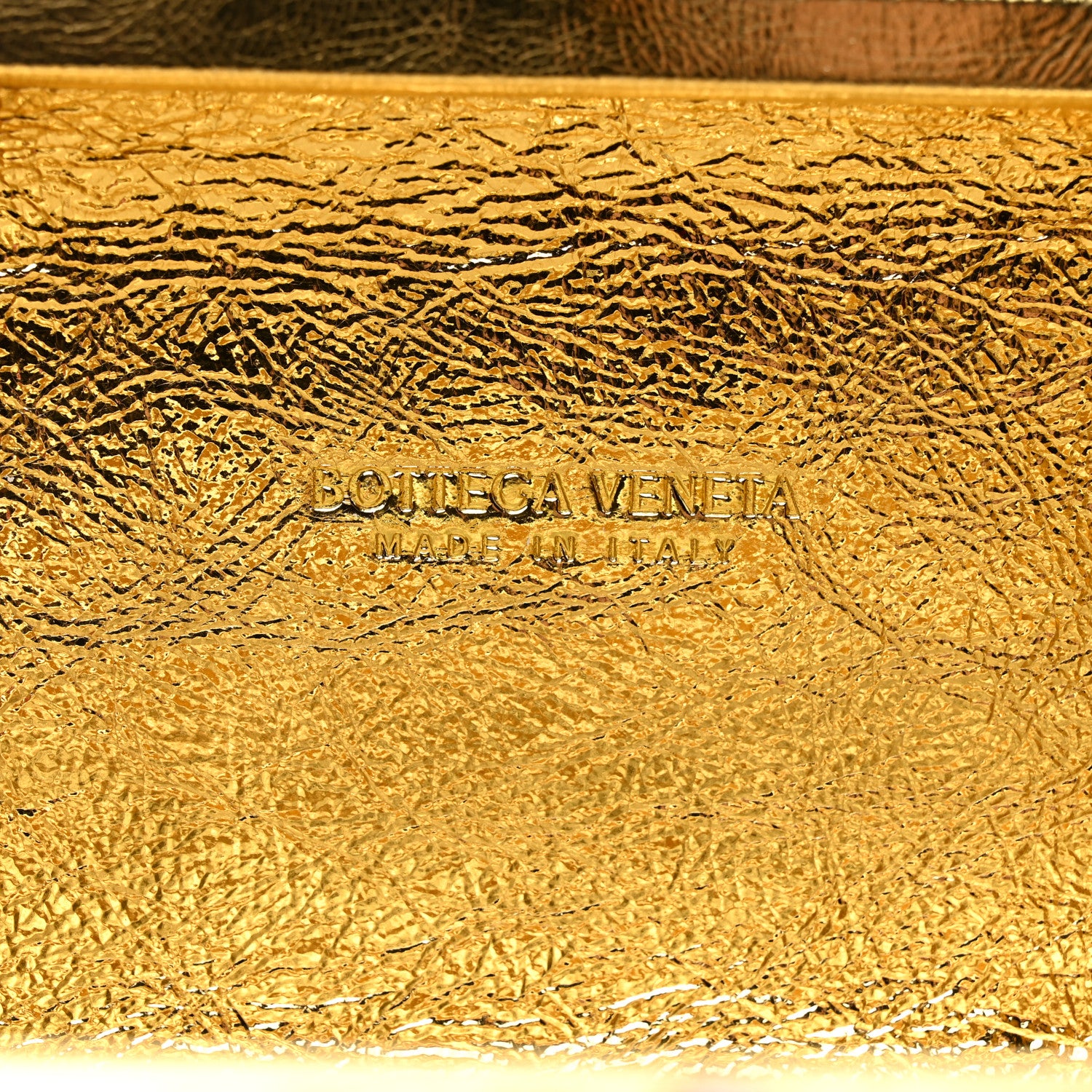 Bottega Veneta Metallic Lambskin Intrecciato Minaudiere Knot Clutch Gold 6 of 6