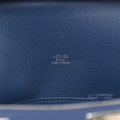 Hermes Taurillon Clemence Swift Jypsiere 28 Bleu Brighton 6 of 11