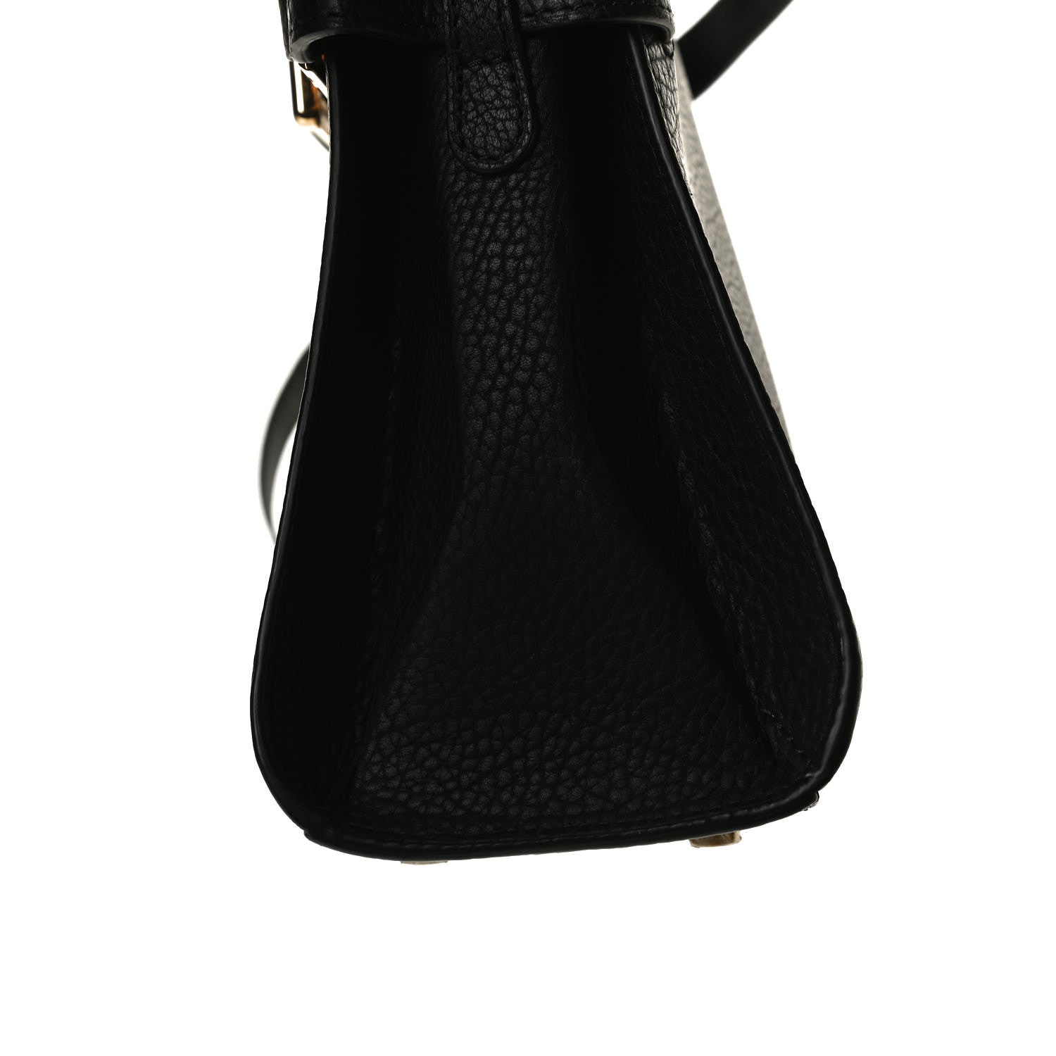 Delvaux Grained Calfskin MM Metal Frame Tempete Satchel Black 11 of 14