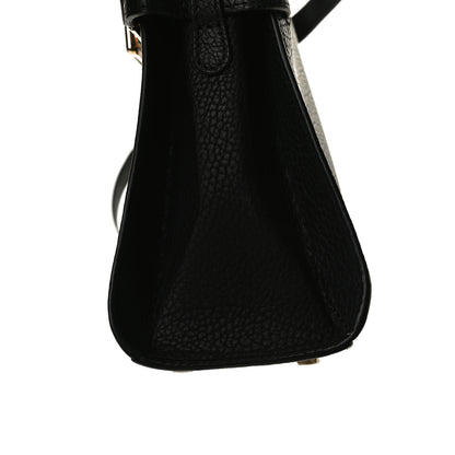 Delvaux Grained Calfskin MM Metal Frame Tempete Satchel Black 11 of 14