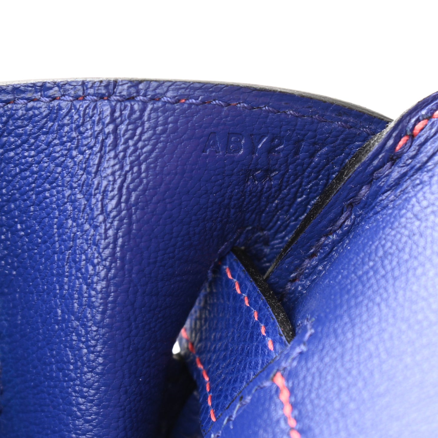 Epsom Bi-Color Horseshoe Birkin 30 Rose Jaipur Bleu Electrique