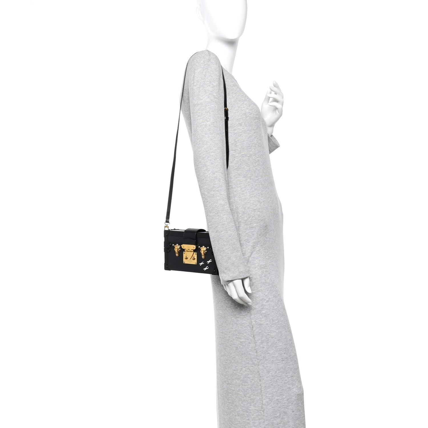 Louis Vuitton Epi Petite Malle Black 2 of 9