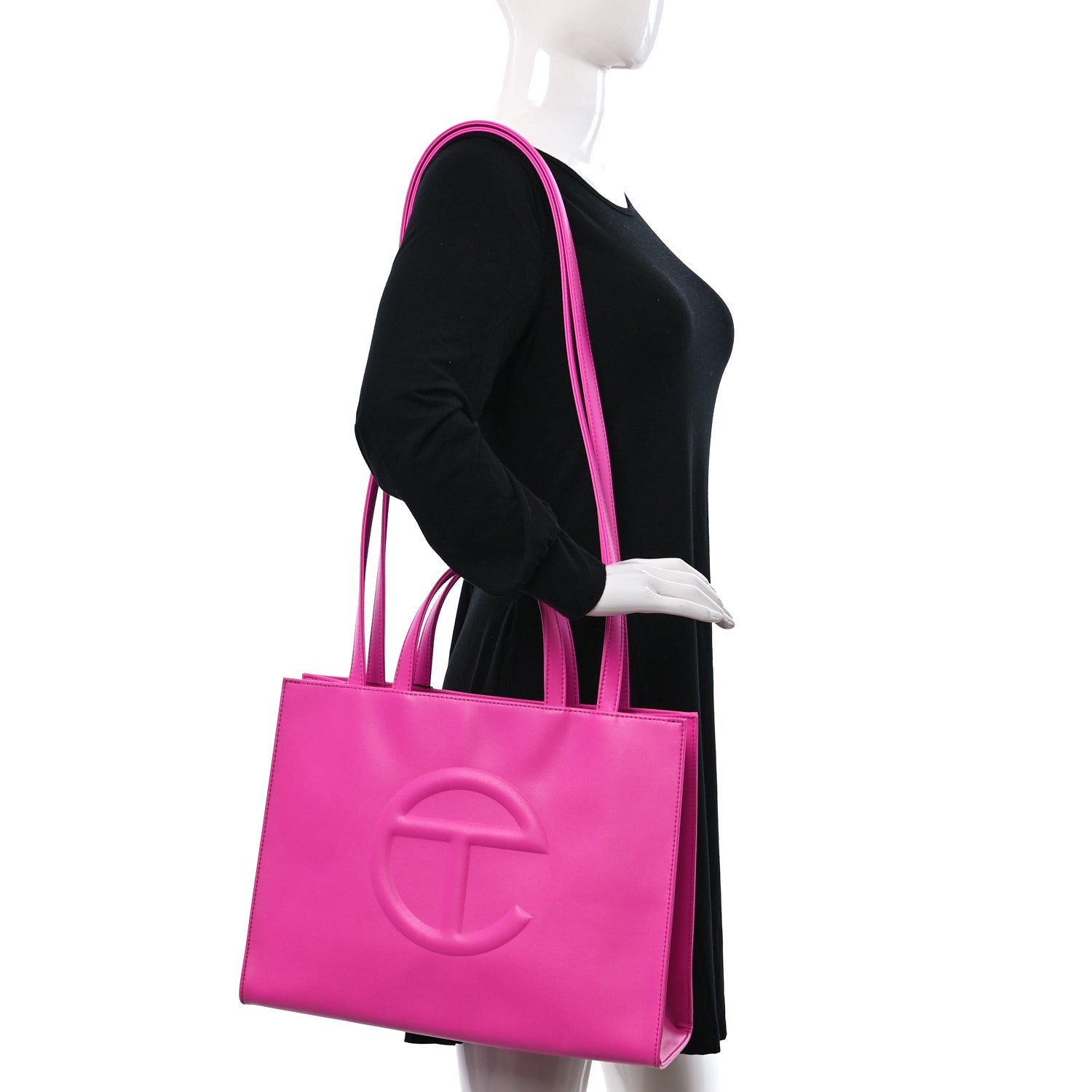 Telfar Vegan Leather Medium Shopping Bag Azalea 2 of 8
