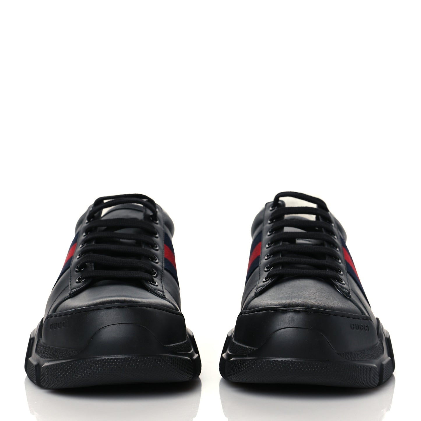 Calfskin Web Mens Nathan Sneakers 7 Black