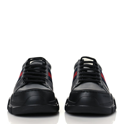 Gucci Calfskin Web Mens Nathan Sneakers 7 Black 2 of 8
