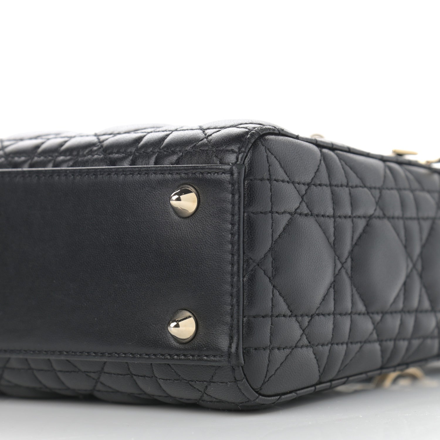 Christian Dior Lambskin Cannage Small Lucky Badges My Lady Dior Black 9 of 11