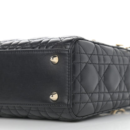 Christian Dior Lambskin Cannage Small Lucky Badges My Lady Dior Black 9 of 11