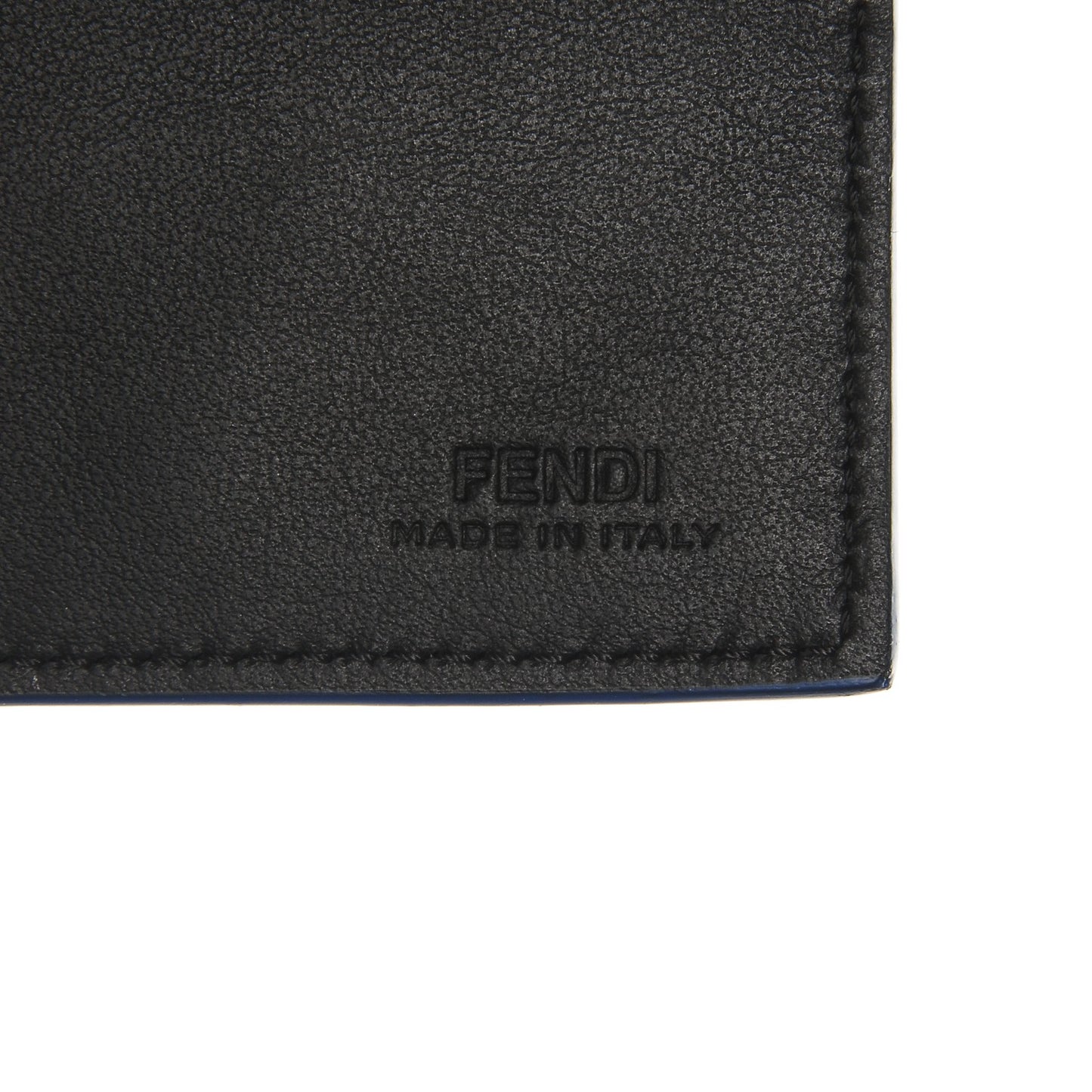 Vitello Century Face No Words Monochrome Bi-Fold Wallet Black