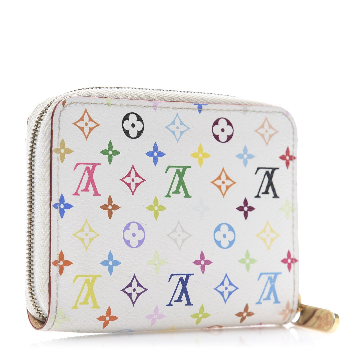 Monogram Multicolor Zippy Coin Purse Wallet White