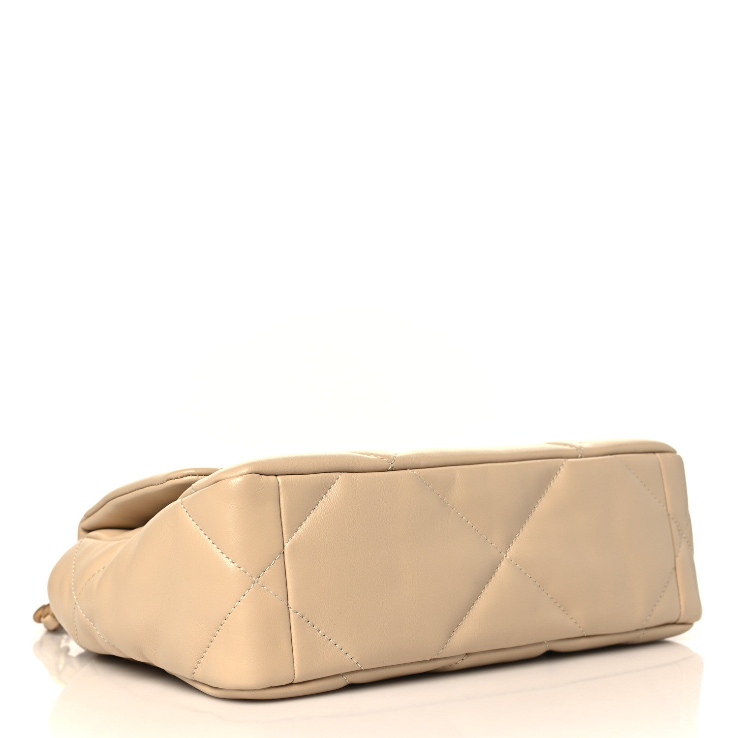 Chanel Lambskin Quilted Medium Chanel 19 Flap Beige 4 of 10