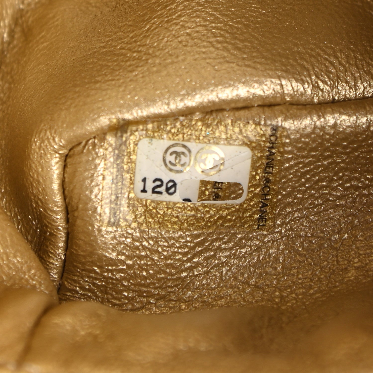 Chanel Metallic Quilted 2.55 Ankle Wrist Bag Gold 7 of 13