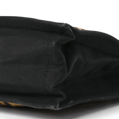 Saint Laurent Canvas Calfskin Leopard Print Rive Gauche Noe Tote Natural Black 11 of 11