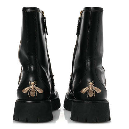 Gucci Cordovan Lux Womens Harald Horsebit 25mm Platform Boots 39.5 Black 6 of 12