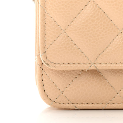 Chanel Caviar Quilted Wallet On Chain WOC Beige 12 of 13