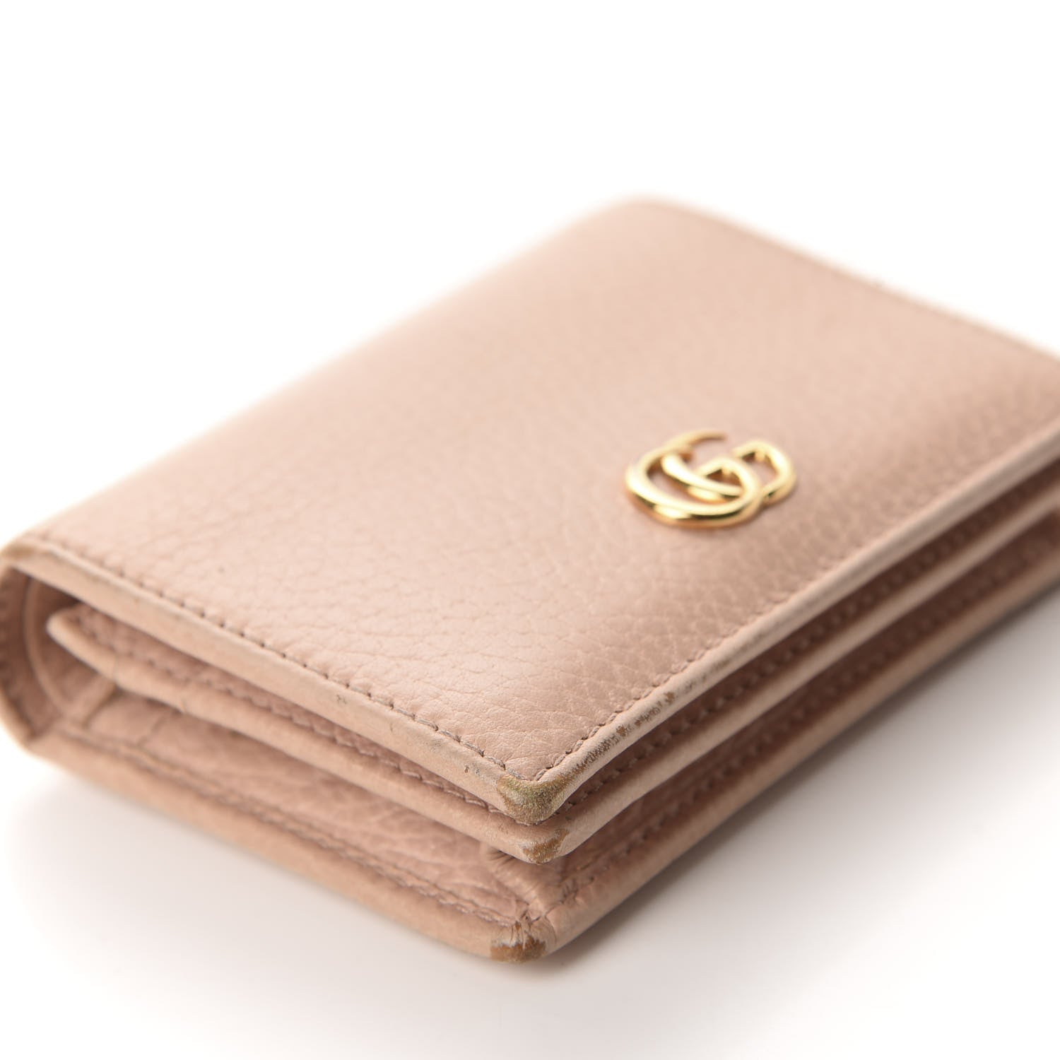 Gucci Dollar Calfskin GG Marmont Card Case Perfect Pink 6 of 12
