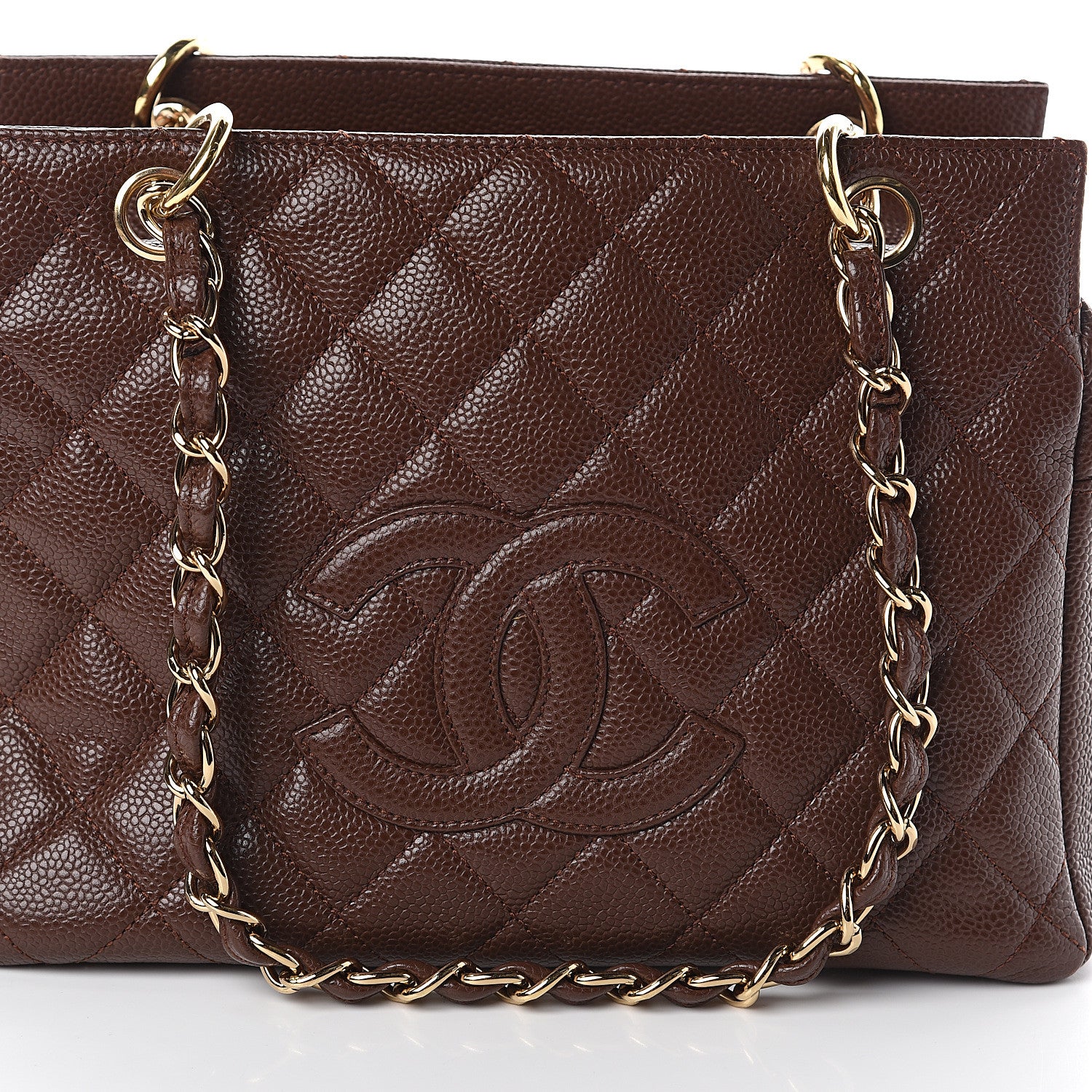 Chanel Caviar Quilted Petit Timeless Tote PTT Brown 6 of 8