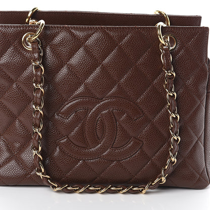 Chanel Caviar Quilted Petit Timeless Tote PTT Brown 6 of 8