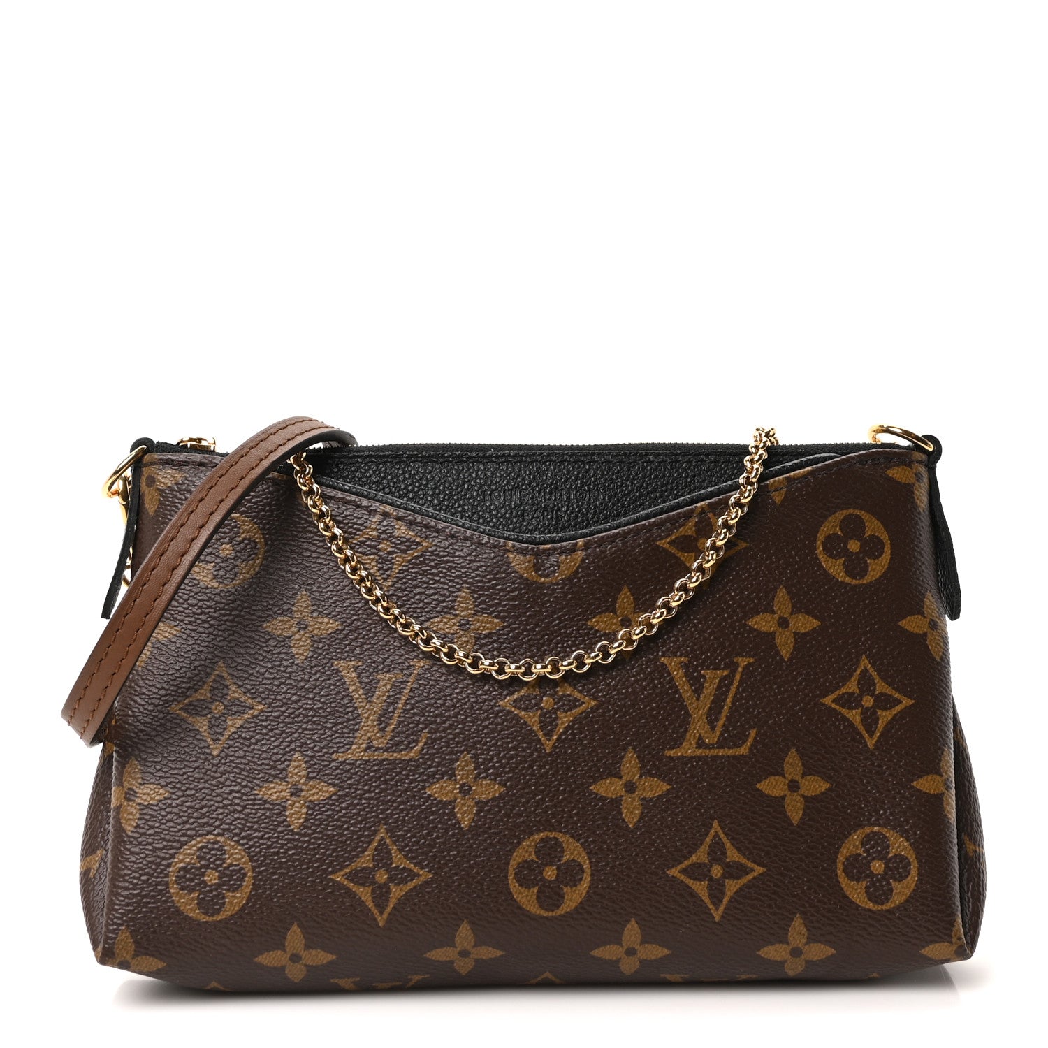 Louis Vuitton Monogram Pallas Clutch Black 1 of 9