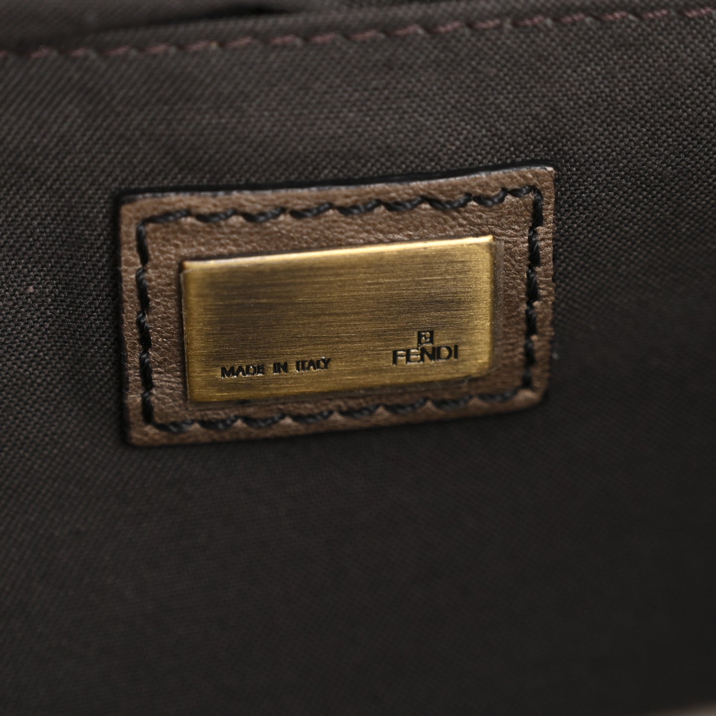 Calfskin B Bag Brown Grey