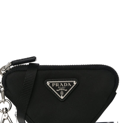 Prada Tessuto Nylon Saffiano Triangle Cargo Pouch Black 7 of 8