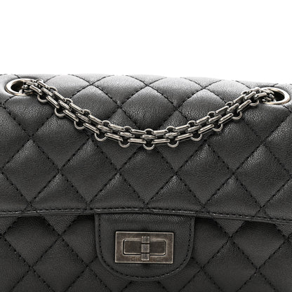 Chanel Metallic Sheepskin Quilted 2.55 Reissue Mini Flap Dark Grey 5 of 10