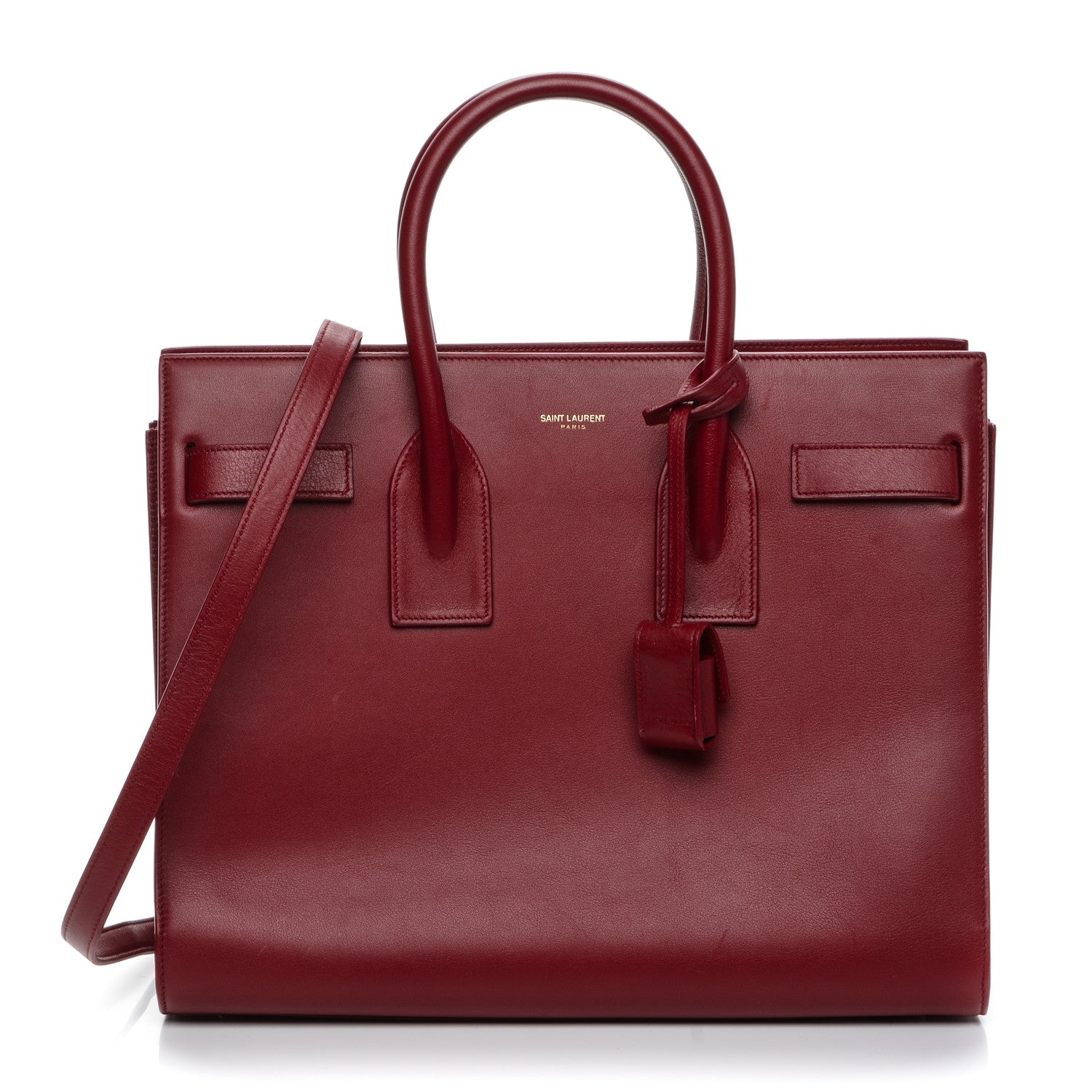 Saint Laurent Calfskin Small Sac De Jour Oxblood 1 of 7