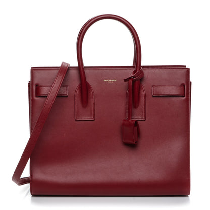 Saint Laurent Calfskin Small Sac De Jour Oxblood 1 of 7
