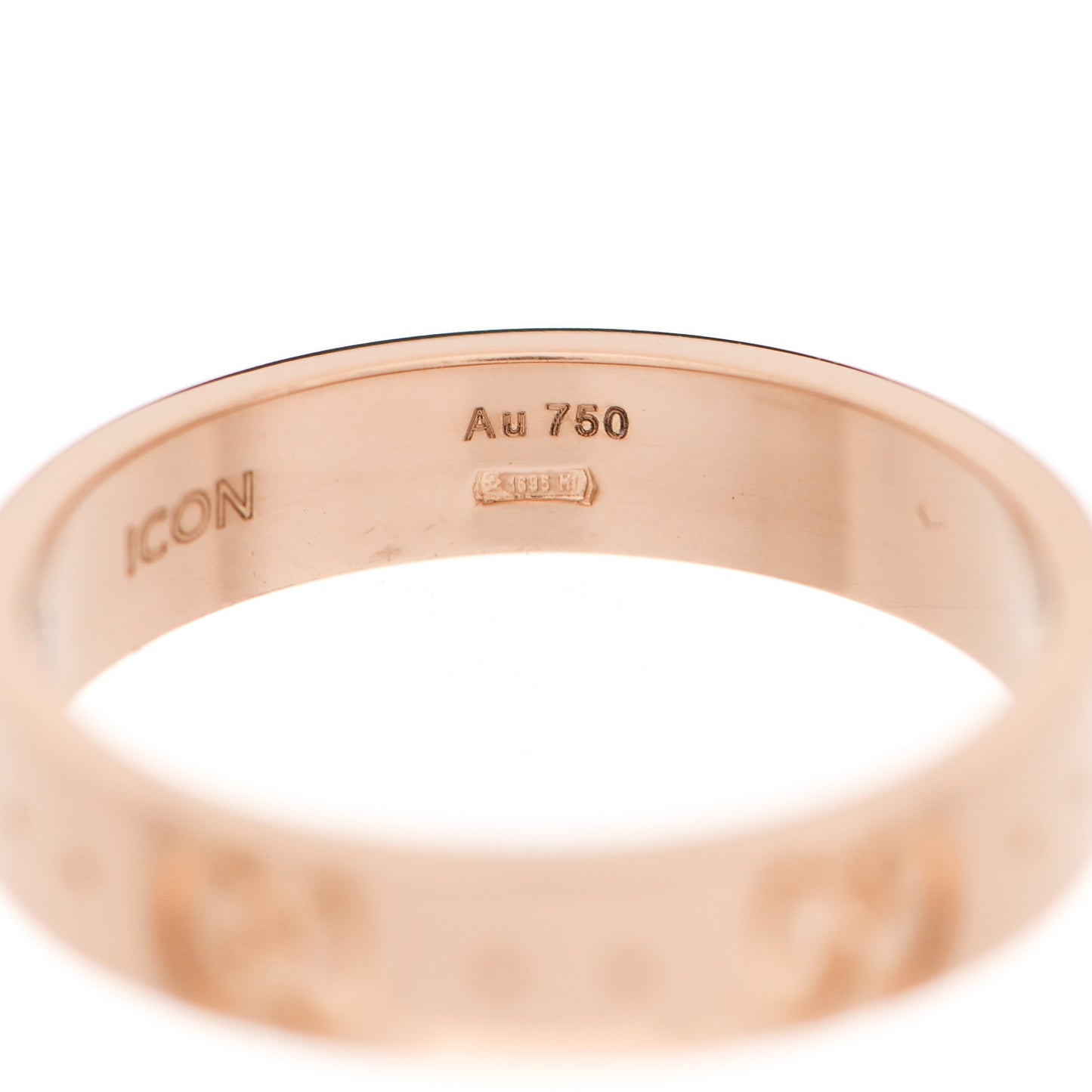 18K Rose Gold 4mm Icon Thin Band Ring 53 6.25