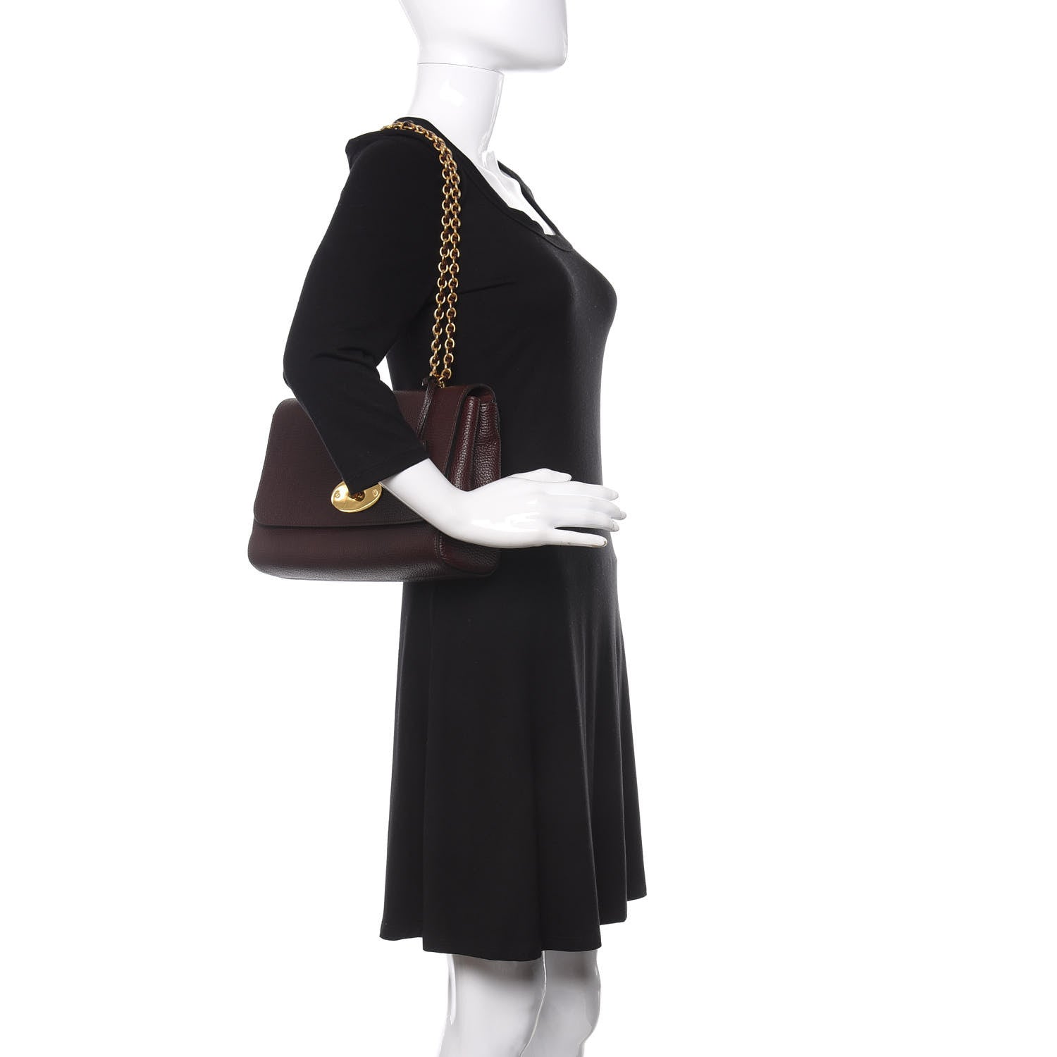 Mulberry Glossy Goatskin Medium Lily Oxblood 2 of 9