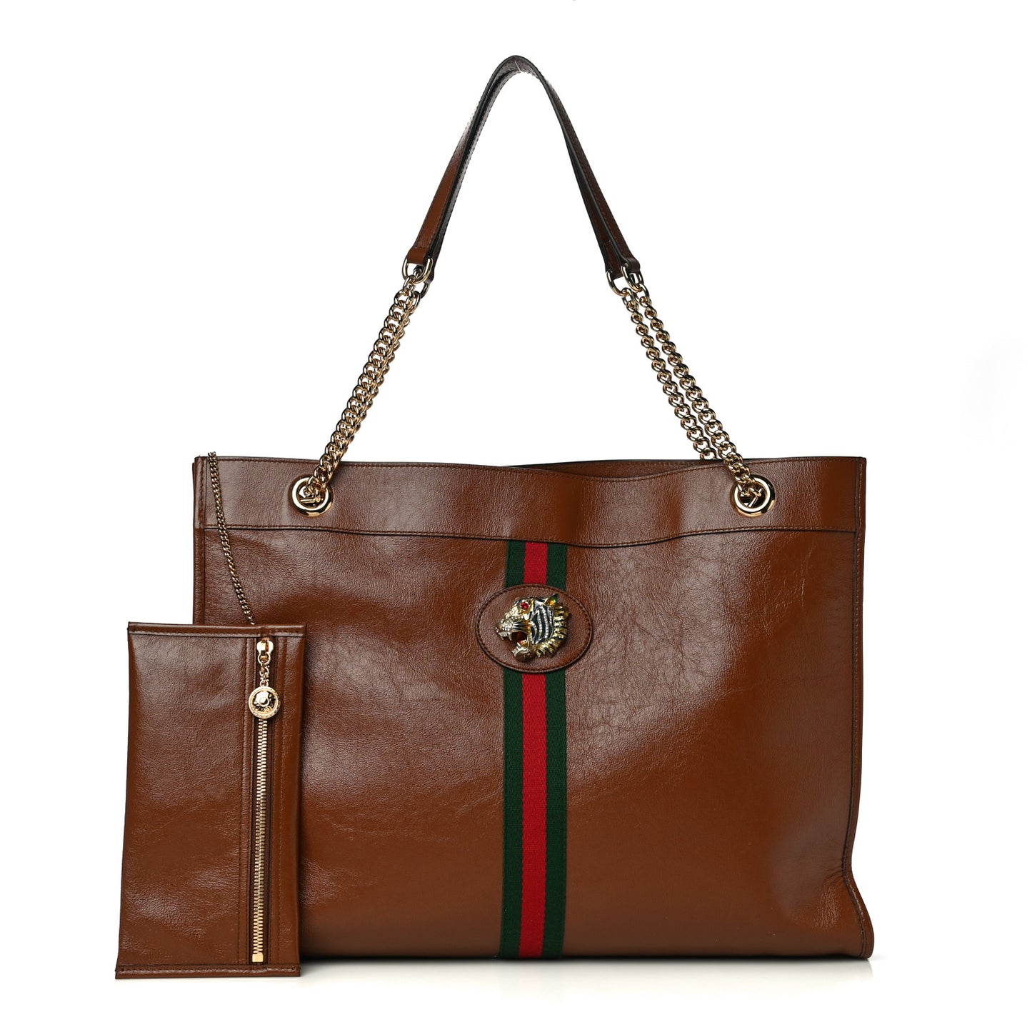 Calfskin Large Rajah Chain Tote Cuir