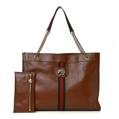 Gucci Calfskin Large Rajah Chain Tote Cuir 2 of 11