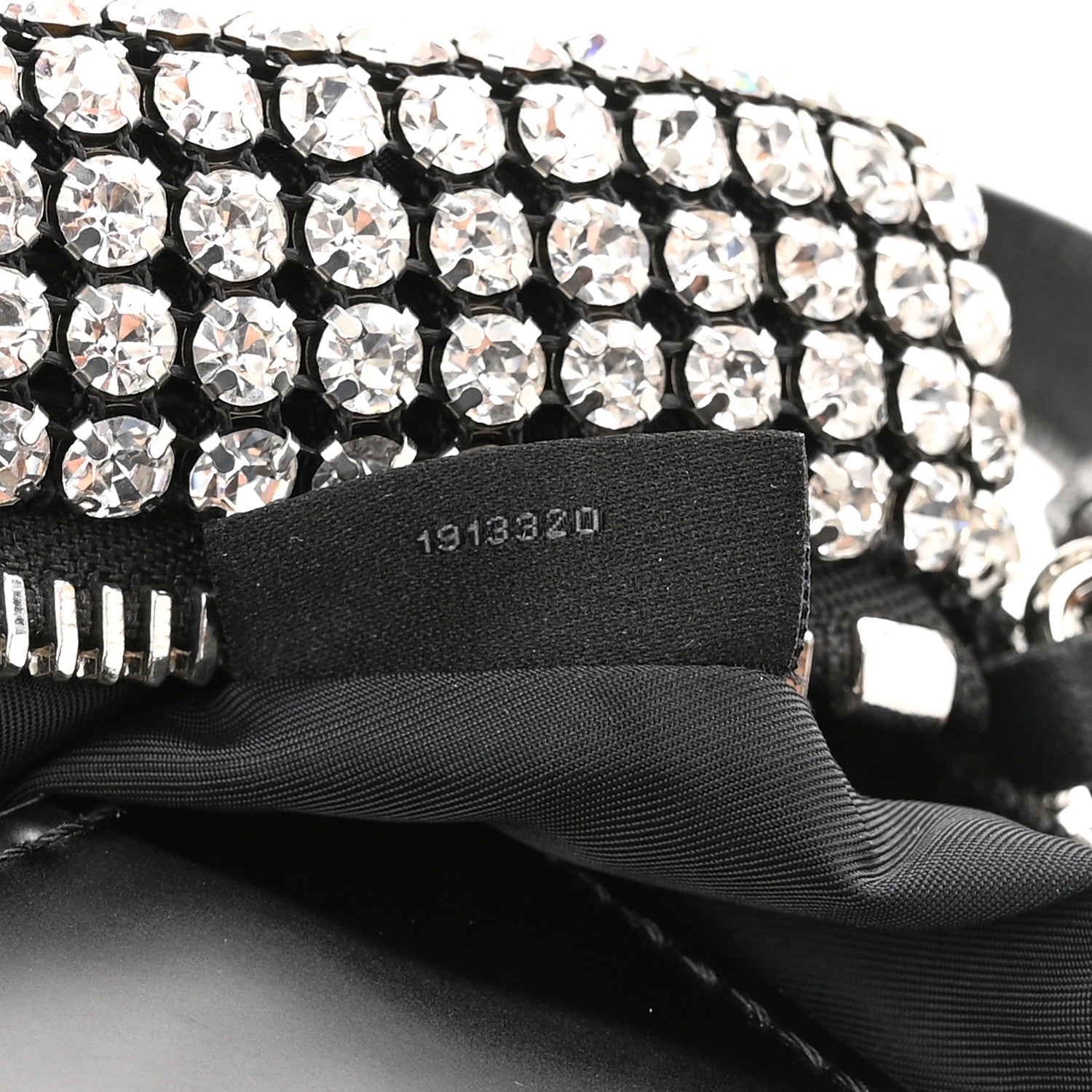 Alexander Wang Mesh Crystal Rhinestone Mini Heiress Pouch Black Silver 8 of 13
