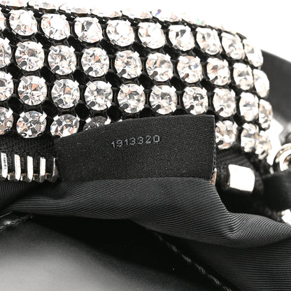 Alexander Wang Mesh Crystal Rhinestone Mini Heiress Pouch Black Silver 8 of 13