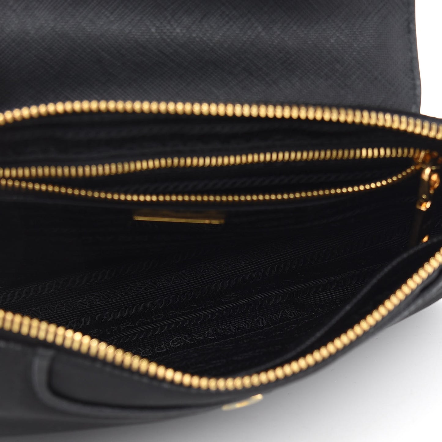 Tessuto Nylon Saffiano Crossbody Bag Black