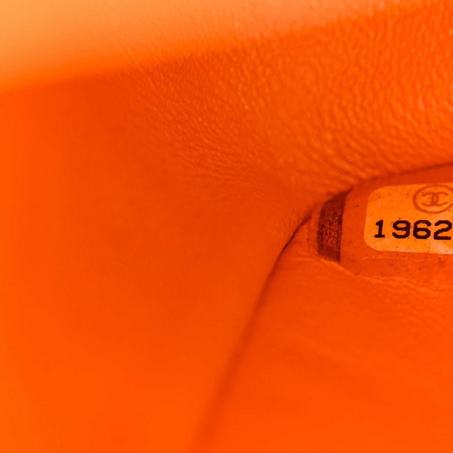 Patent Quilted Jumbo Double Flap Orange