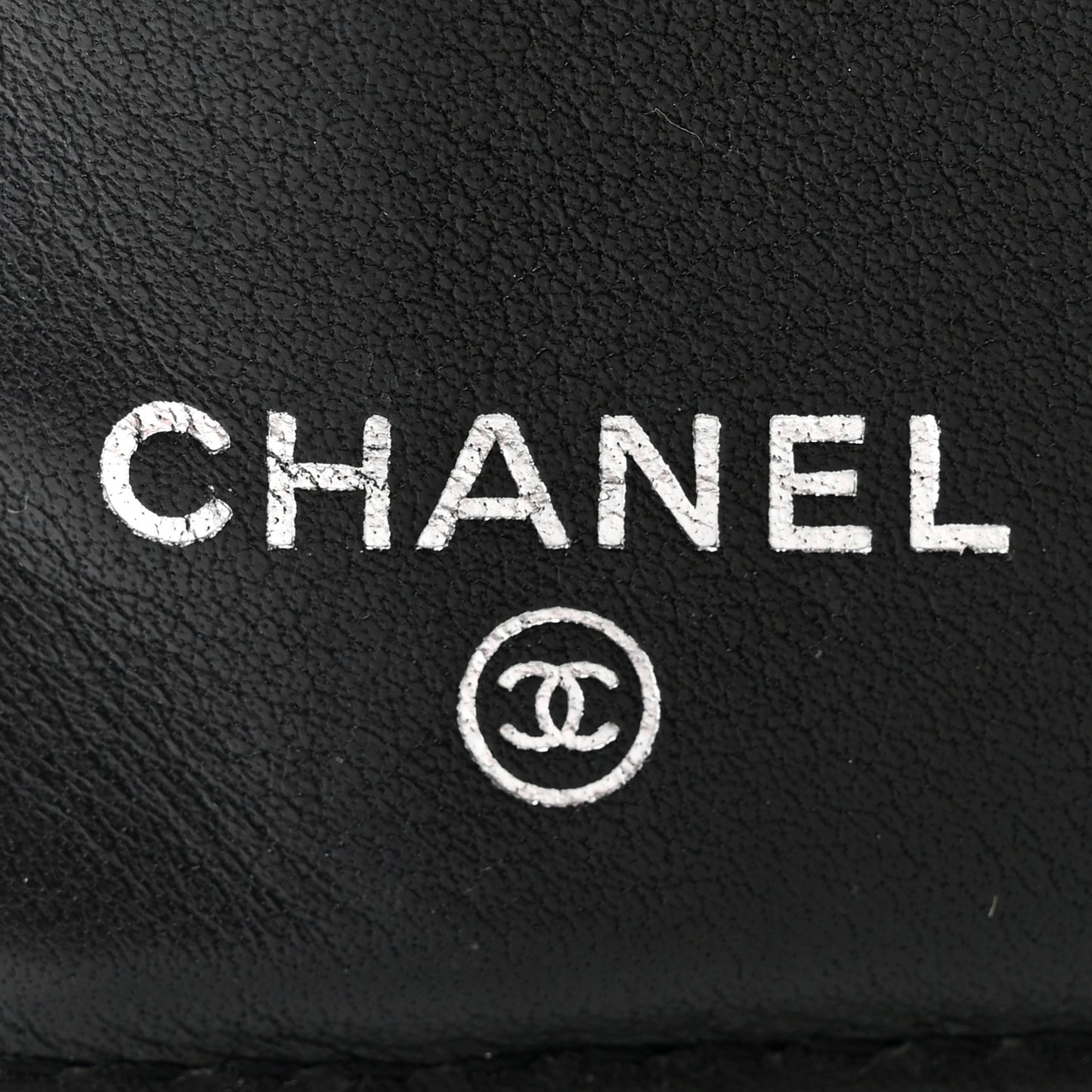 Patent Calfskin Quilted Yen Wallet Black