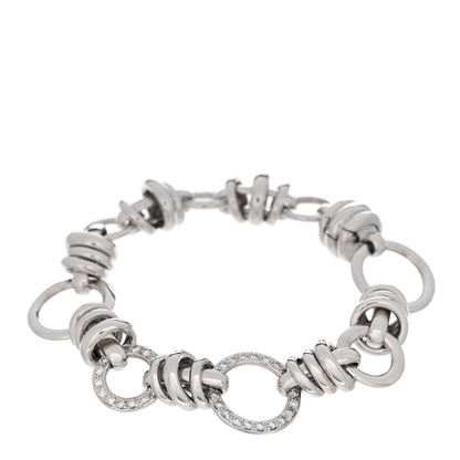 Pomellato 18K White Gold Diamond Multi Link Bracelet 1 of 3