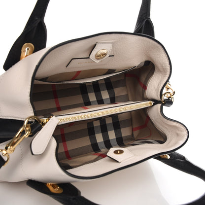 Burberry Grainy Calfskin Small Milton Satchel Natural Black 6 of 10