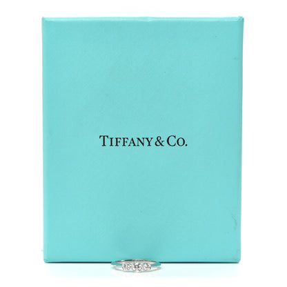 Tiffany Platinum Diamond Three Stone Milgrain Ring 49 4.75 5 of 5