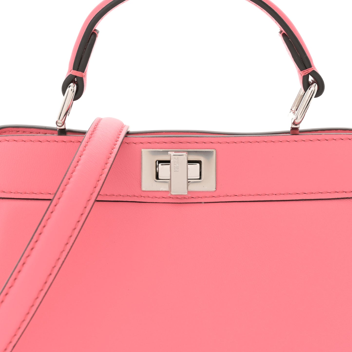 Shiny Nappa Petite Peekaboo I SEE U Satchel Pink Dalia
