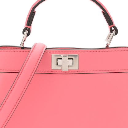 Fendi Shiny Nappa Petite Peekaboo I SEE U Satchel Pink Dalia 7 of 11