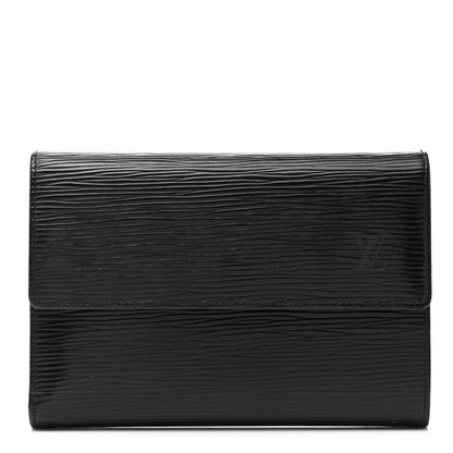 Louis Vuitton Epi Porte Tresor Etui Papiers Wallet Black 1 of 7
