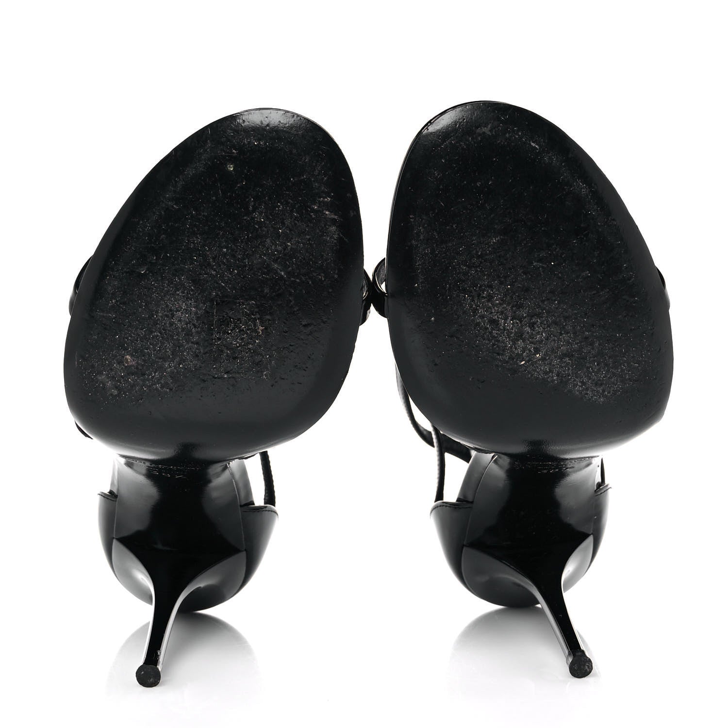 Saint Laurent Patent Cassandra 100 Sandals 38.5 Black 5 of 8