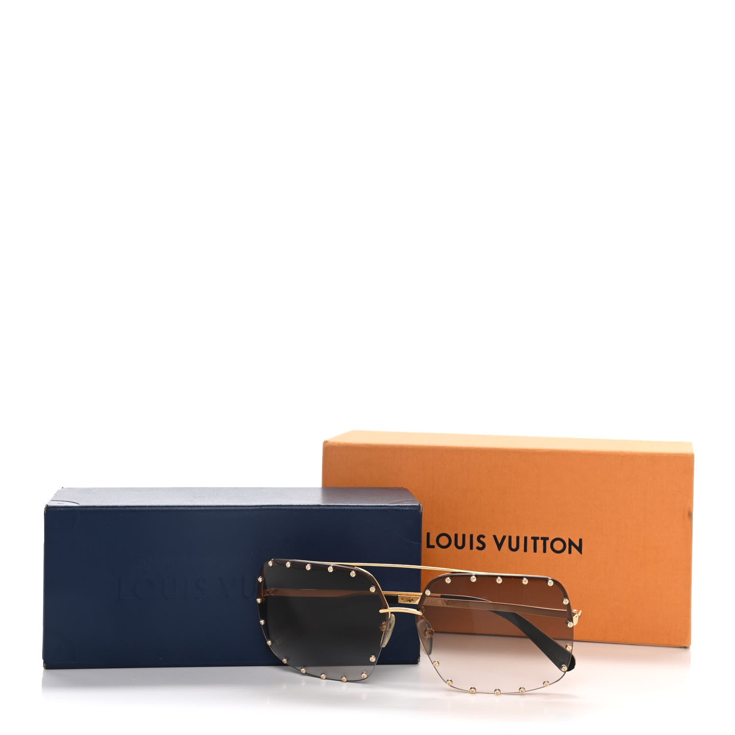 Louis Vuitton The Party Square Gradient Sunglasses Z2353W Brown 10 of 10